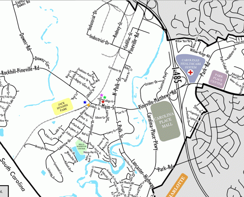 Pineville Map